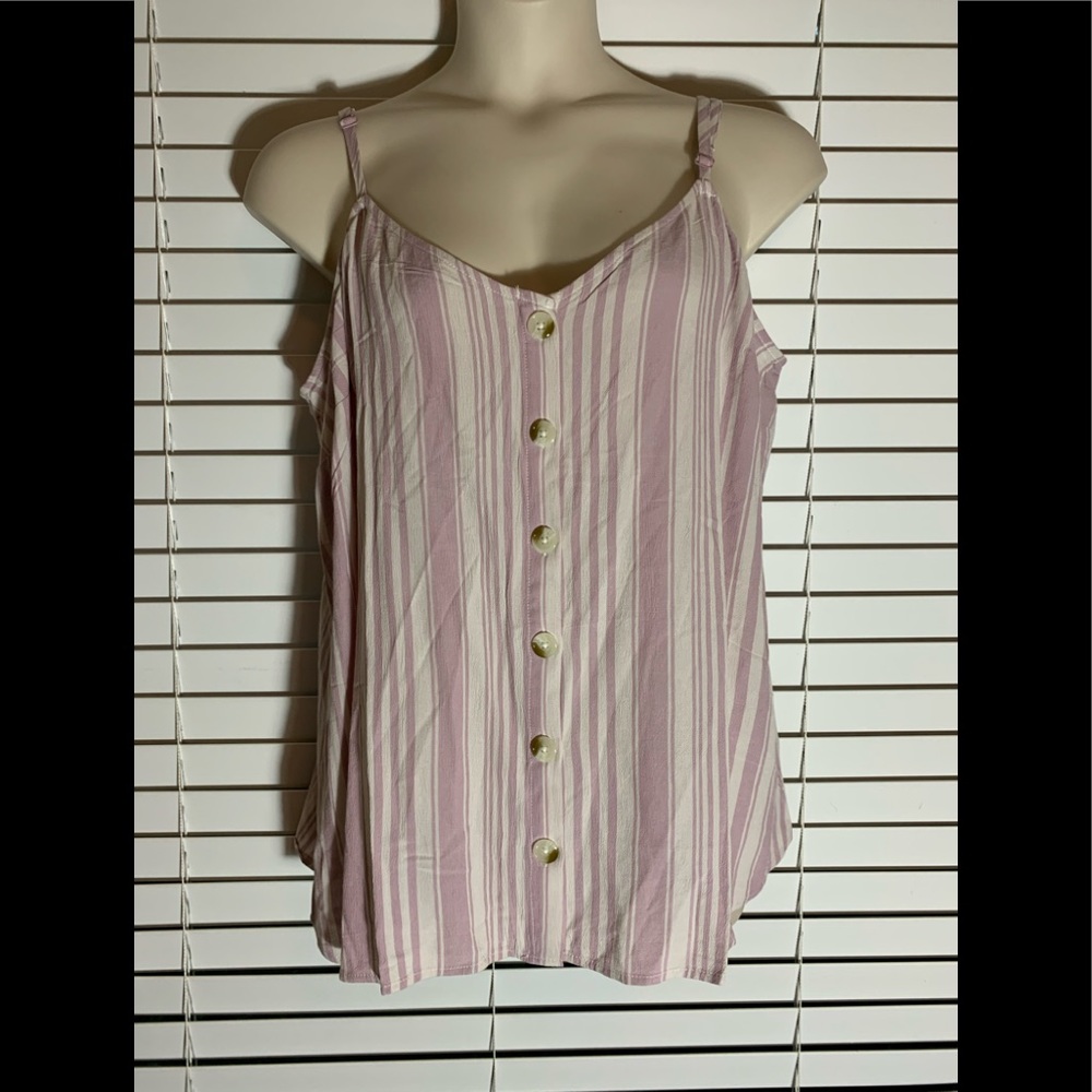 NWT LT Purple Stripes cotton top